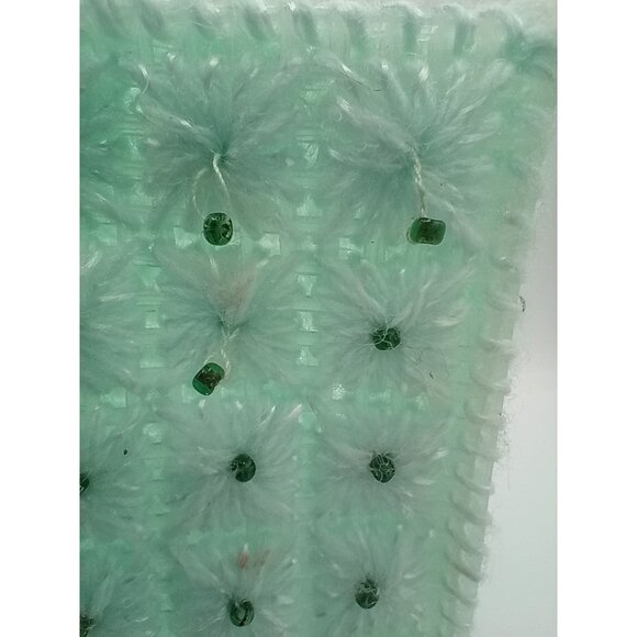 Tissue Box Cover Vintage Green Plastic Canvas Pattern 5.75 Inches Handmade - Picture 8 of 13